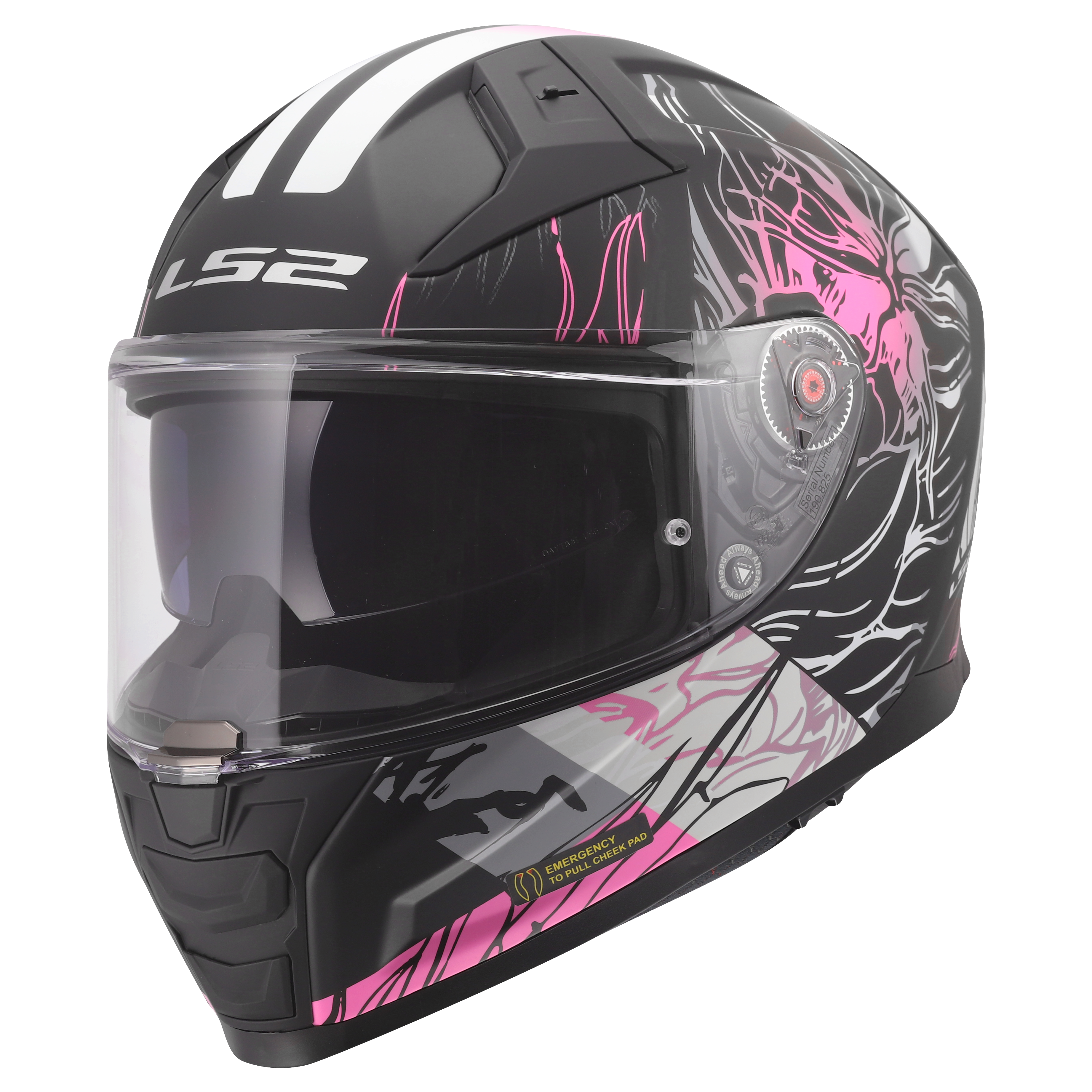 LS2 FF811 VECTOR II DARFLO MATT BLACK PINK -168112711 (1)